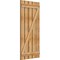 Ekena Millwork Spaced Board-n-Batten Shutters w/Z-Bar, Rough Sawn Western Red Cedar, 28 7/8W x 60H, PR RBS06Z29X060RWR - alternate 3